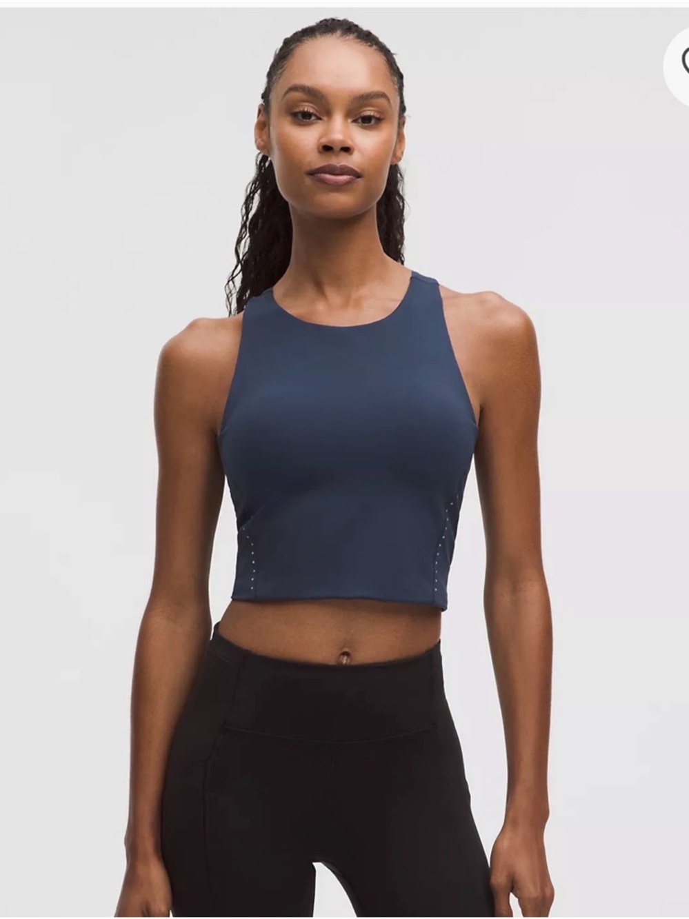 lululemon athletica Navy High-Neck Crop Sports Bra